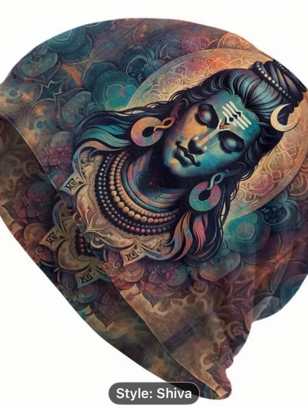 Shiva Art Print Beanie - Multicolor